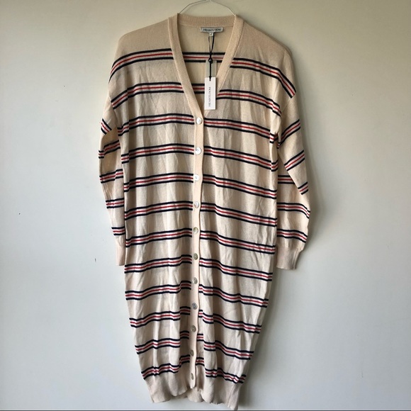Anthro Heartloom Striped Long Duster Cardigan S - Picture 5 of 10